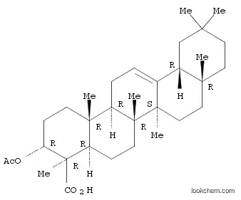 Molecular Structure of 89913-60-0 ((3alpha,4beta)-3-(Acetyloxy)olean-12-en-23-oic acid)